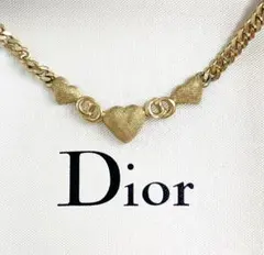 美品✨ クリスチャン　ディオール　ネックレス　CD　ハート　喜平　ゴールド