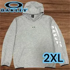 極美品 OAKLEY オークリー グレー 薄手 パーカー フーディー 2XL