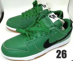 新品 NIKE BY YOU Dunk Low 26 グリーンレザー