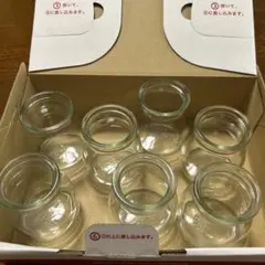 ヨーグルト　ゼリー　ガラス瓶 ７個セット 保存容器 お菓子花瓶工作　ハンドメイド