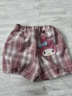 【新品】サンリオ　マイメロディ ピンク系チェック ハーフパンツ 90cmのサムネイル