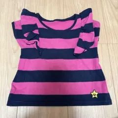 X-girl first stage ボーダーフリルTシャツ 80cmのサムネイル