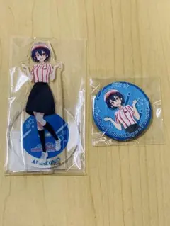 ゾンビランドサガ ラウンドワン 水野愛 アクリルスタンド 缶バッジ