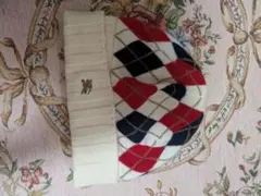 BURBERRY BLUE LABEL ニット帽 アーガイル柄