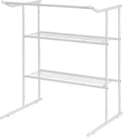 送料無料　HEIAN SHINDO 押入れ収納棚 ハンガーパイプ付 ホワイト