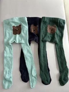 ベビータイツ 3色セット クマさん　gap