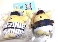 侍ジャパン サンリオ ポムポムプリン ぬいぐるみマスコット 2点セット