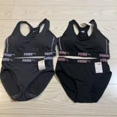 新品レディースPUMA スポーツブラショーツセット Lサイズ 2色