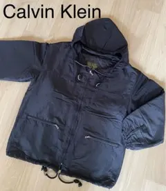 Calvin Klein フード付き黒中綿入りジャケットサイズS