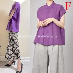 GALERIE VIE ギャルリーヴィー　トゥモローランド 清涼　ブラウス　F紫