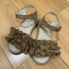 branshes ブラウン フリルサンダル18cm