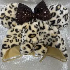 ディズニー ファンキャップ ヒョウ柄 レオパード ミニー ブラウン　茶色