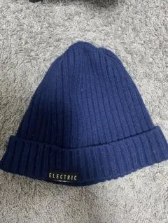 ニット帽　ネイビー