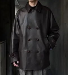Needles Double Breasted Car Coat レザーのサムネイル
