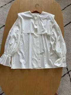 袖 フリル ブラウス L