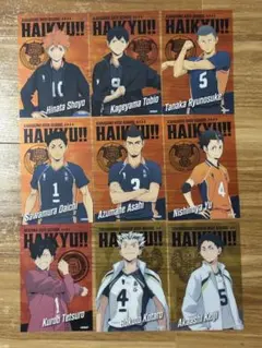 ハイキュー　クリアカード　9枚セット　（ポストカードサイズ）