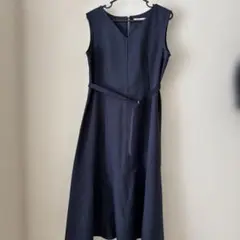 ネイビー ノースリーブ ワンピース Fサイズ