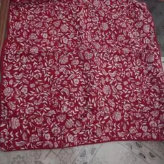 이케아 쿠션 커버 레드 플라워 패턴 50cm ✕ 50cm