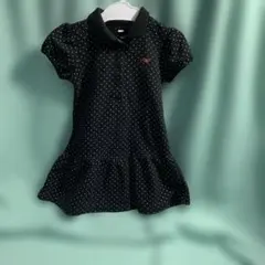 黒ドット柄 半袖ワンピース 110サイズ