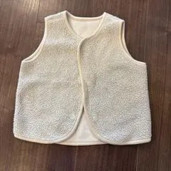 UNIQLO ベビーベスト 80cm 星柄 クリーム色