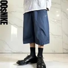 美品00s OLD NIKE Mサイズ バギーナイロンショーツ ワンポイント刺繍