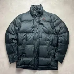 美品 y2k光沢 アディダス ダウンジャケット 胸刺繍ロゴ ダウン92% M