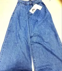 3タックワイドデニムスラックス