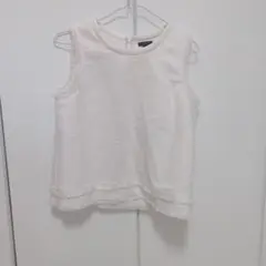 ANN TAYLOR ノースリーブ ツイード風 トップスのサムネイル