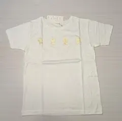 【未使用に近い】レディース Tシャツ 白 刺繍 シンプル 綿100% Mサイズ