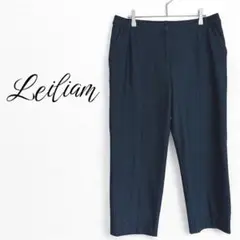 【レリアン】ストレッチクロップドパンツ 裏起毛 厚手 日本製 センタープレス