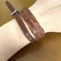 レザーバングル 3連 日本製