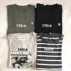 男の子　Minecraft Tシャツ他4枚セット 160cm，170㎝