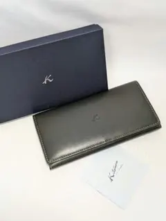 Kitamura K 長財布 ダークブルー 美品 ZH0070のサムネイル