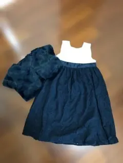 Carter’s黒白レースワンピース&ファーコート セット