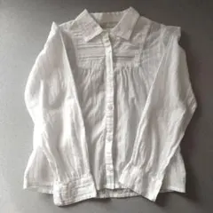 richesse ホワイト長袖ブラウス　入学式　発表会　卒園式　白シャツ