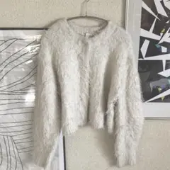 URBAN RESEARCH モヘアシャギーショート丈カーディガン