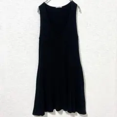 SOCIALITE チュニック ワンピース Ｖネック ノースリーブ XS 黒