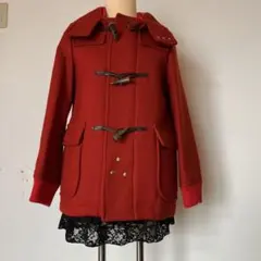 お値下げ‼️ 美品　レッド ダッフルコート トグルボタン