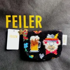 FEILER】ピーピングパピー 犬柄 水色 ポーチ - メルカリ