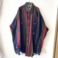 USA VINTAGE 古着　トミーヒルフィガー　ストライプ柄