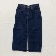 美品 AZUL BY MOUSSY デニム タイト スカート ひざ丈 M 濃紺のサムネイル