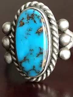 NAVAJO ナバホ RobbinTsosie ロビンツォーシー シルバーリング 美品 Robin Tsosie ナバホ族 ペンダント ナンバーエイト