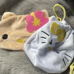 ハローキティ FACE 巾着&ポーチコレクション ガチャ　日焼けキティ ミミィ