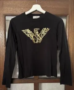 EMPORIO ARMANI アルマーニ 長袖 Tシャツ ゴールドロゴ S〜M