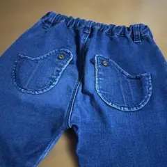 デニム★110センチ☆鳥型ポケット付★ラポシェビスキュイ