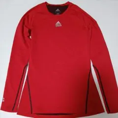 adidas TECHFIT 長袖シャツ レッドL
