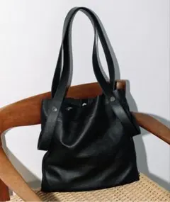 BEAURE カウレザー 2WAY ハンドル トートバッグ　黒　A4