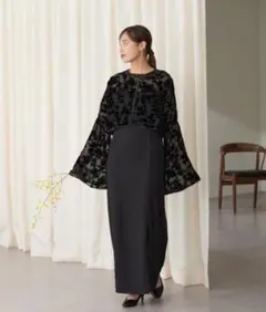 新品未使用【マルチWAY】ベロアフラワーボレロ付きキャミワンピース