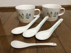 ムーミンペアマグカップセット&レンゲ付き
