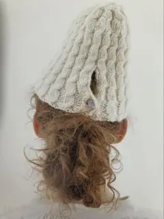 ハンドメイド　ケーブルのキャップ　ニット帽